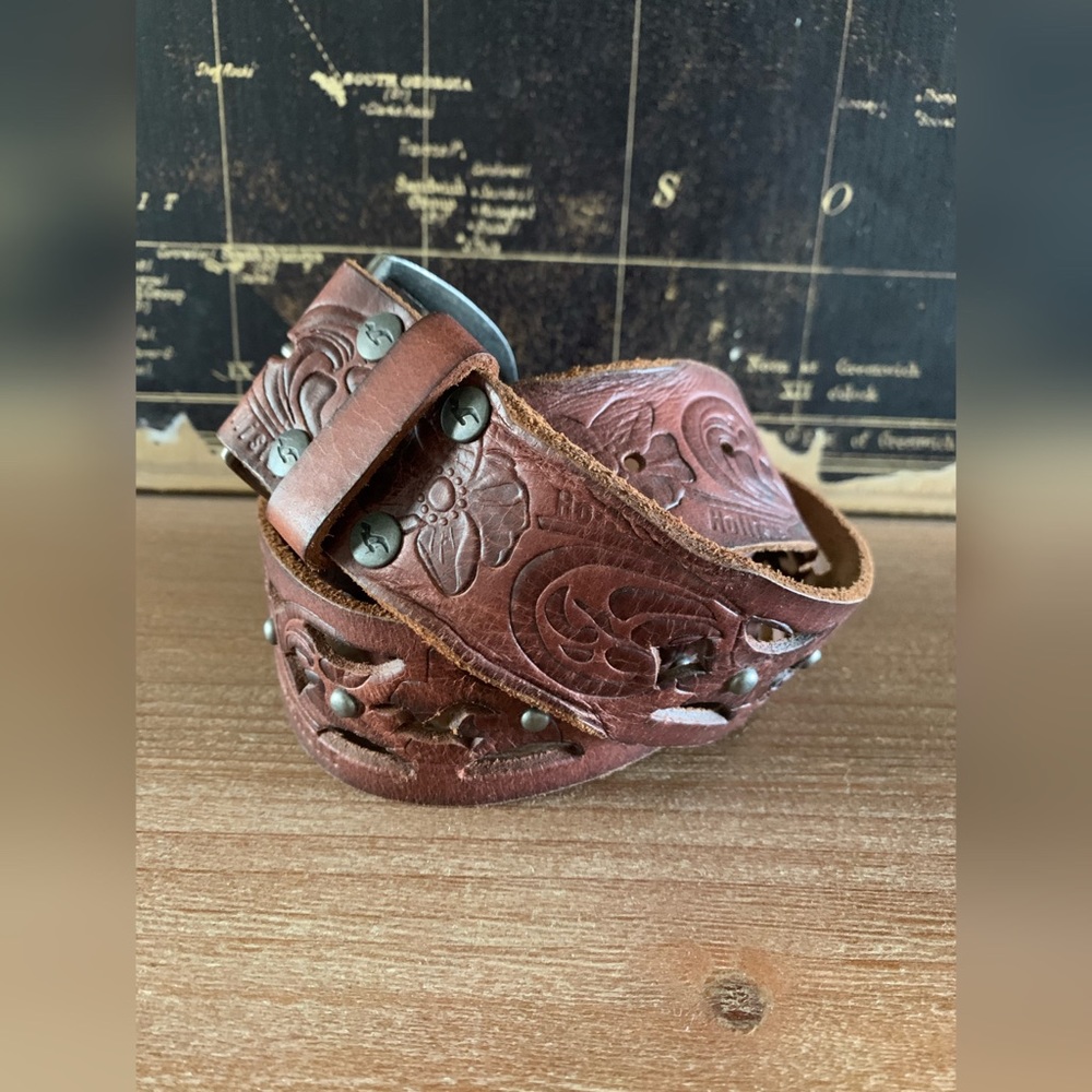 Hollister Laser Cut Leather Belt - Picture 4 of 7